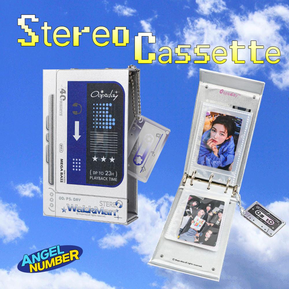 엔젤넘버 Stereo 스테레오 레트로 스타일 카세트 테이프 포토 앨범