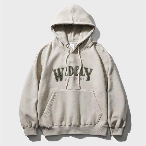 와이들리 오버핏 기모 후드 4종 라이트베이지 OYHD2467