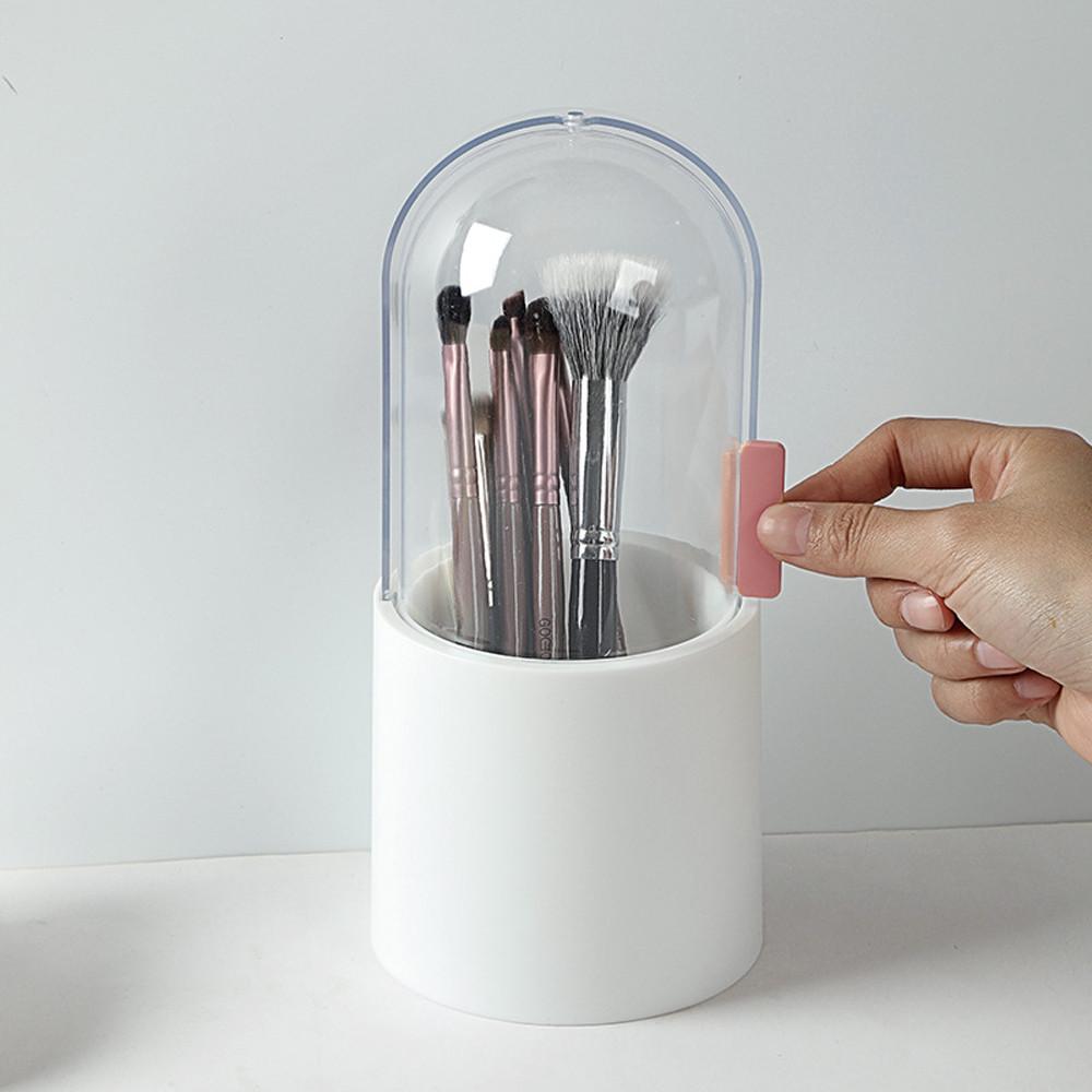 뚜껑있는 브러쉬보관함 브러쉬 꽂이 정리함 통