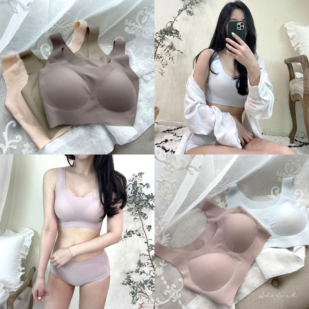 밀착 브라렛 편한 노와이어 심리스 수면 브라탑 여자 빅사이즈 여성 속옷 스포츠 여름 브래지어 세트