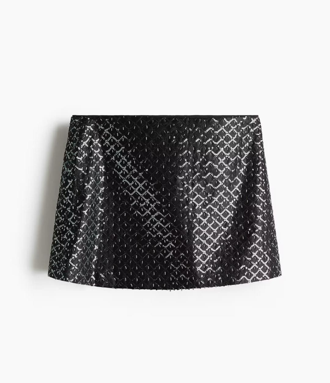 비즈 블랙 미니 스커트 | 후루츠패밀리