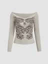 Jersey Solid Rhinestone Graphic  Tee