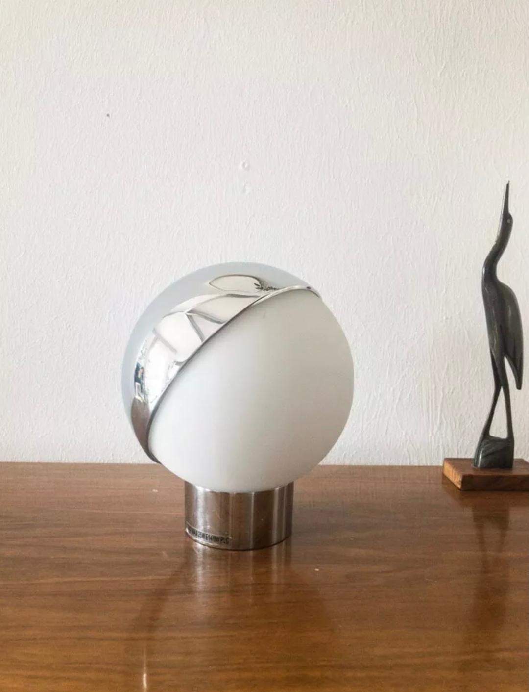 silver ball lamp
