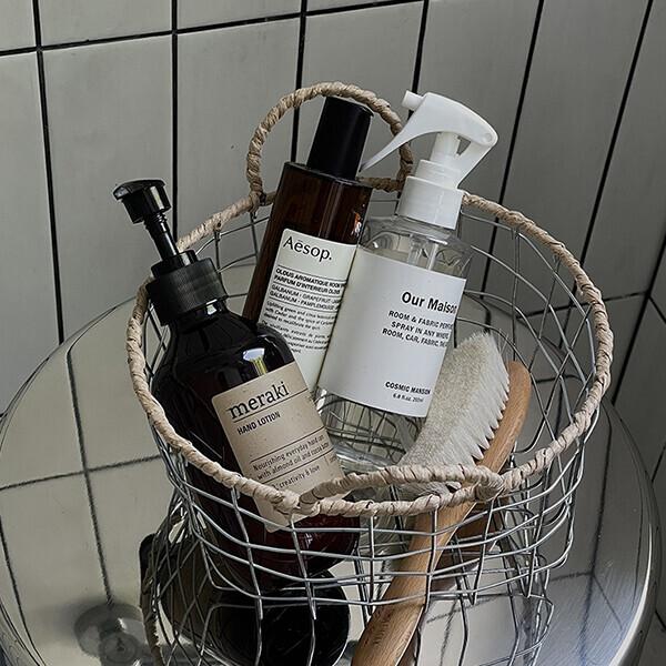 노르딕 와이어 짜임 테두리 스토리지