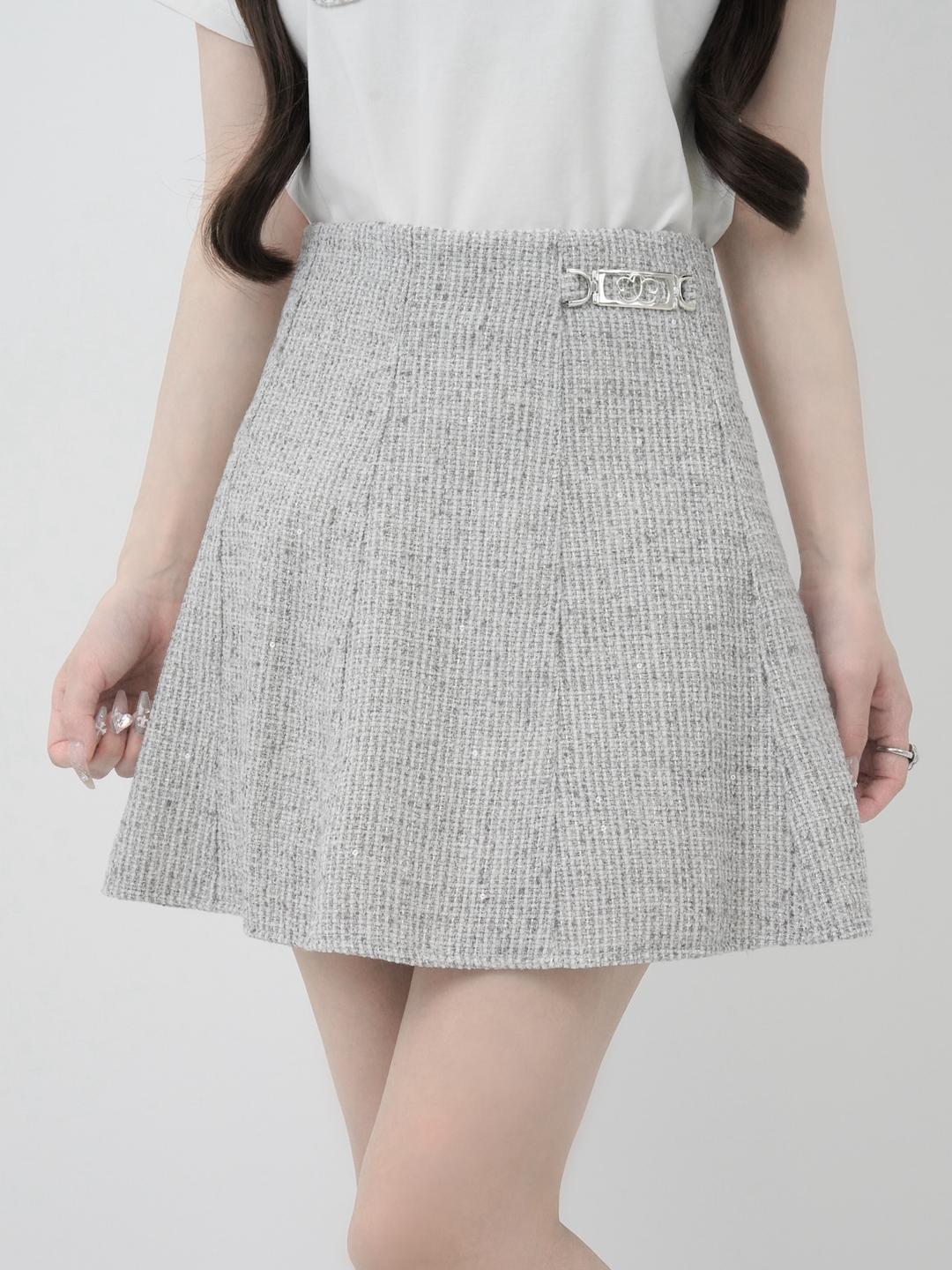Lumignon original ♥ lumi papillon tweed skirt【グレー】 | Lumignon powered by BASE