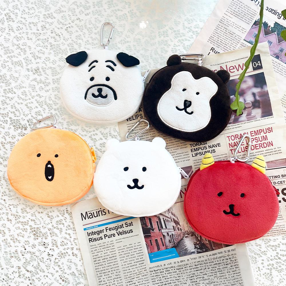 "귀여운 담곰이 선물" 담곰이 얼굴 파우치 5종 택1 캐릭터 친구 선물 파우치 카드지갑 여행 미니 교통카드지갑 명절 설날 설물