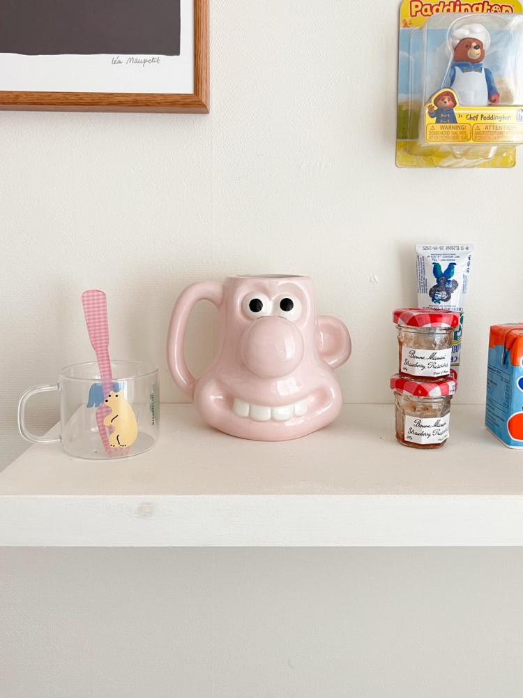 빈티지 월레스 3D 머그컵 월레스와그로밋