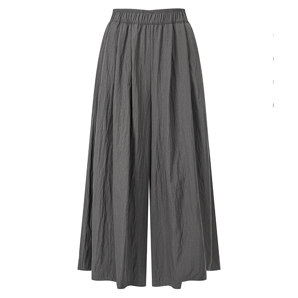 [55-77]여성 바스락 와이드 플레어 팬츠