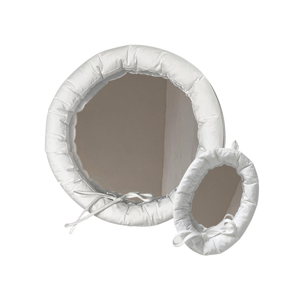 화이트 패딩 벽걸이거울 인테리어 오브제 탁상거울