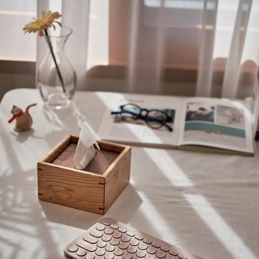 앤드우드 원목 미니 티슈케이스