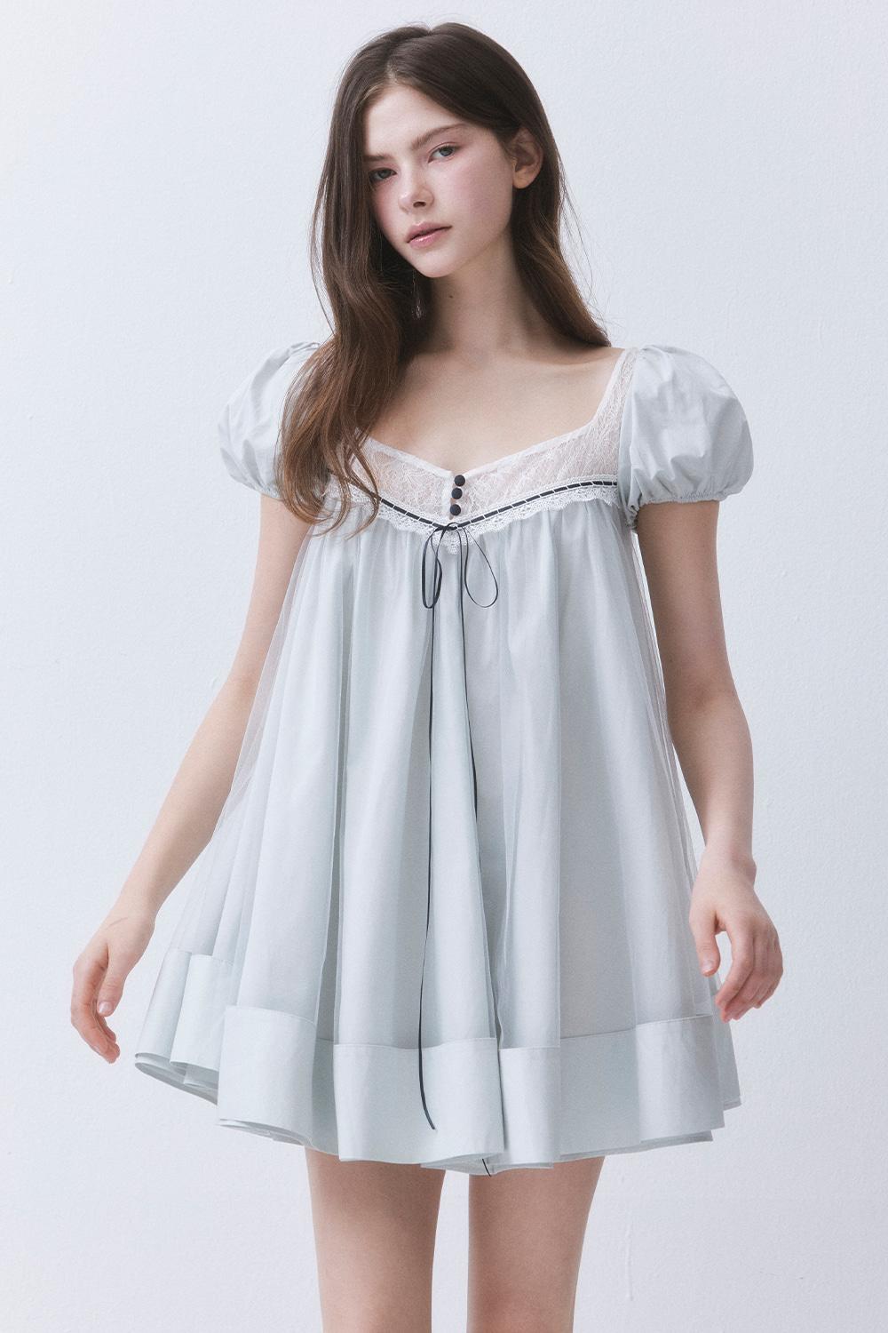 [RE-STOCK] [6월 2일 순차배송][Exclusive]LACEVEIL EMPIRE MINI DRESS_TT6S604MT
