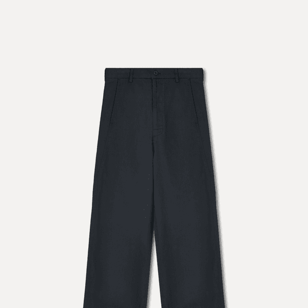 Hamid cuff wide cotton pants teal dusk