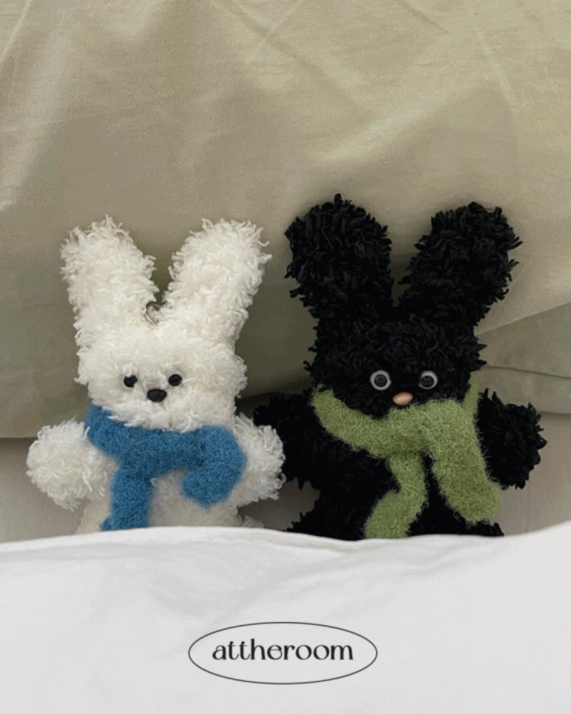 엣퐁이 래빗 목도리 토끼키링 인형키링 모루키링