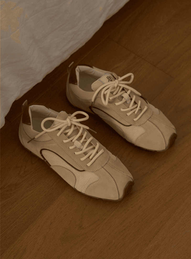 Murene leather sneakers-Beige(3/5 발송예정)
