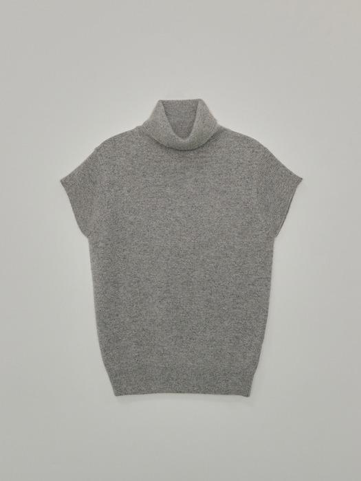 라쿤 폴라 반팔 니트 GRAY