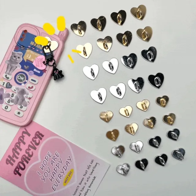 🔥개당500원 재입고완료🔥하트 폰케이스 부착고리 핸드폰 부착판 고리판 키링 DIY 부자재 폰꾸 키링 미니키링