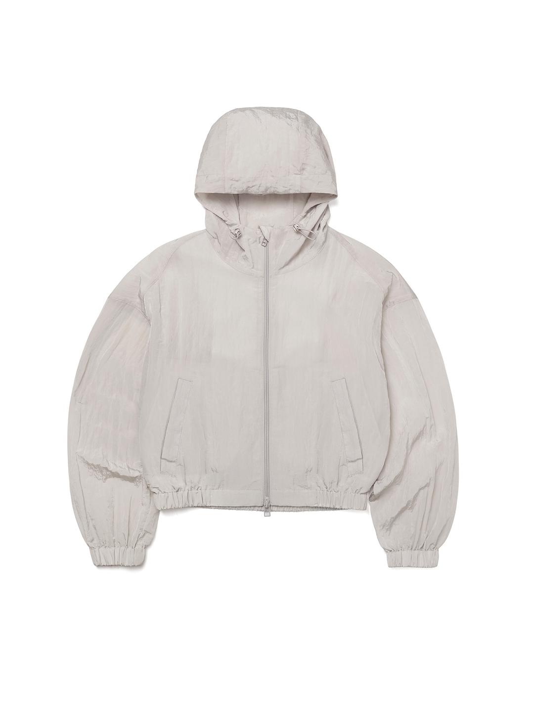 HOODIE WIND BREAKER_CREAM GREY
