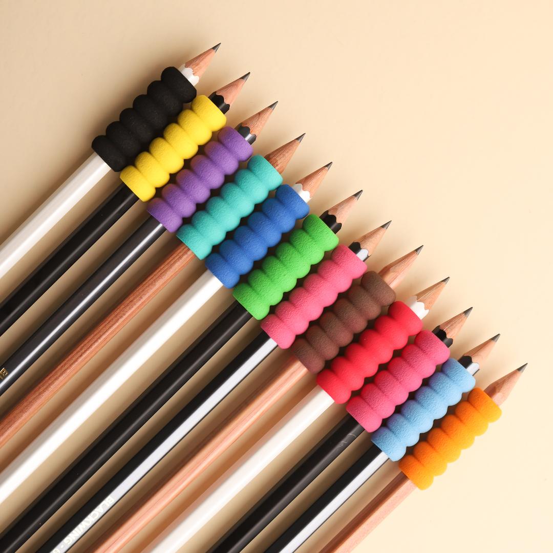 애니캐넌 연필그립 EVA 소재 애벌레 필기 손아픔 보호 애플펜슬 펜그립 볼펜 깍지 에바