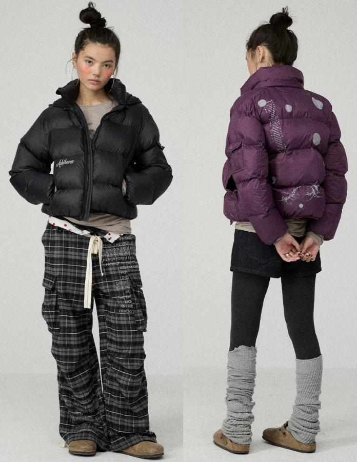 Achihara 버블검 프린트 코튼 패딩 (2color)