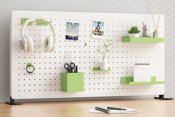 [해외] 다용도 탁상형 타공판 인테리어 무타공 페그보드 4colors 4size