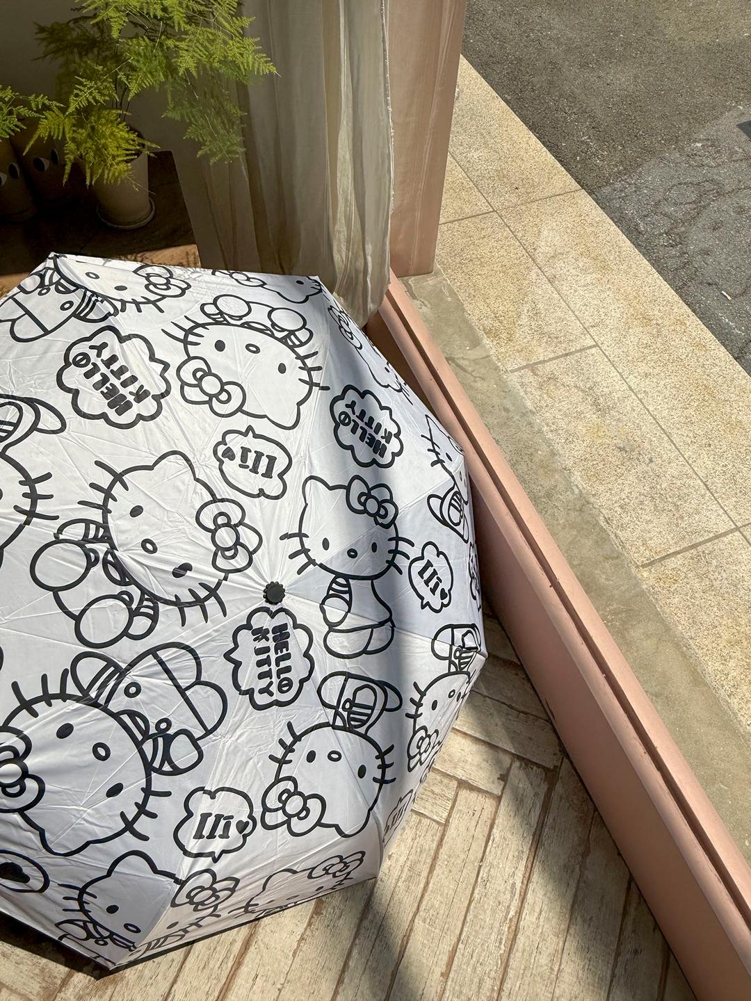 [스튜디오 반느] 블랙&화이트 키티 우산(BLACK & WHITE UMBRELLA)