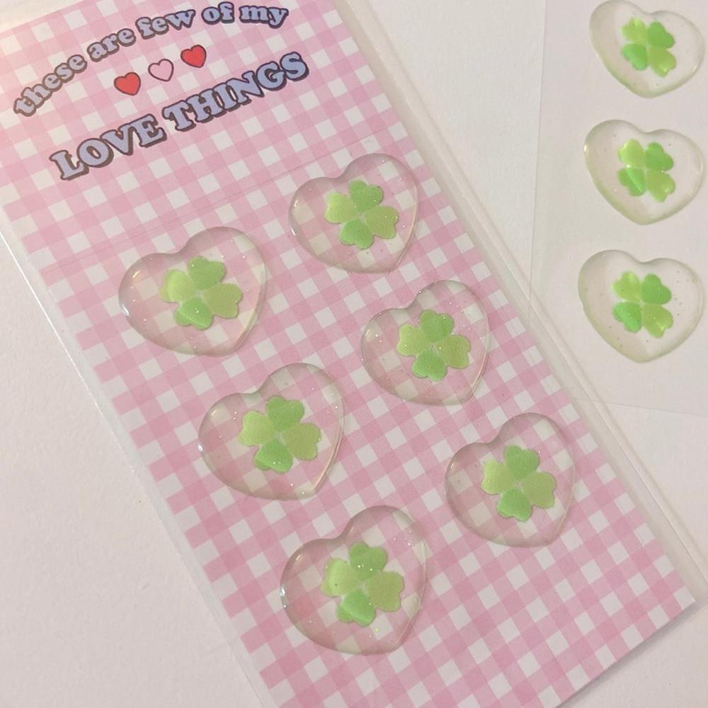 러브띵스 clover epoxy sticker 스티커