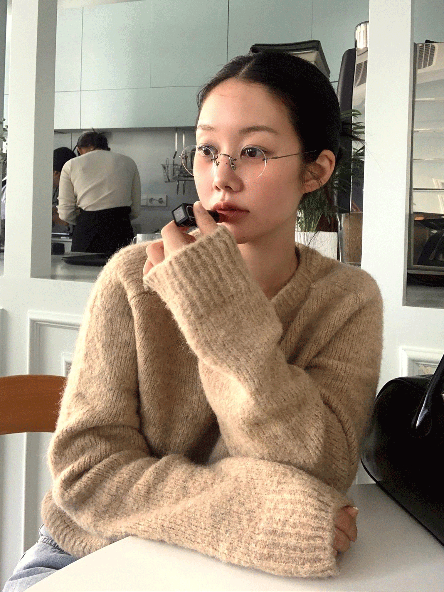 mix round knit (3color)