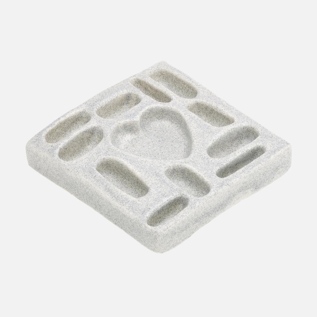 ceramic peep holder-white silver