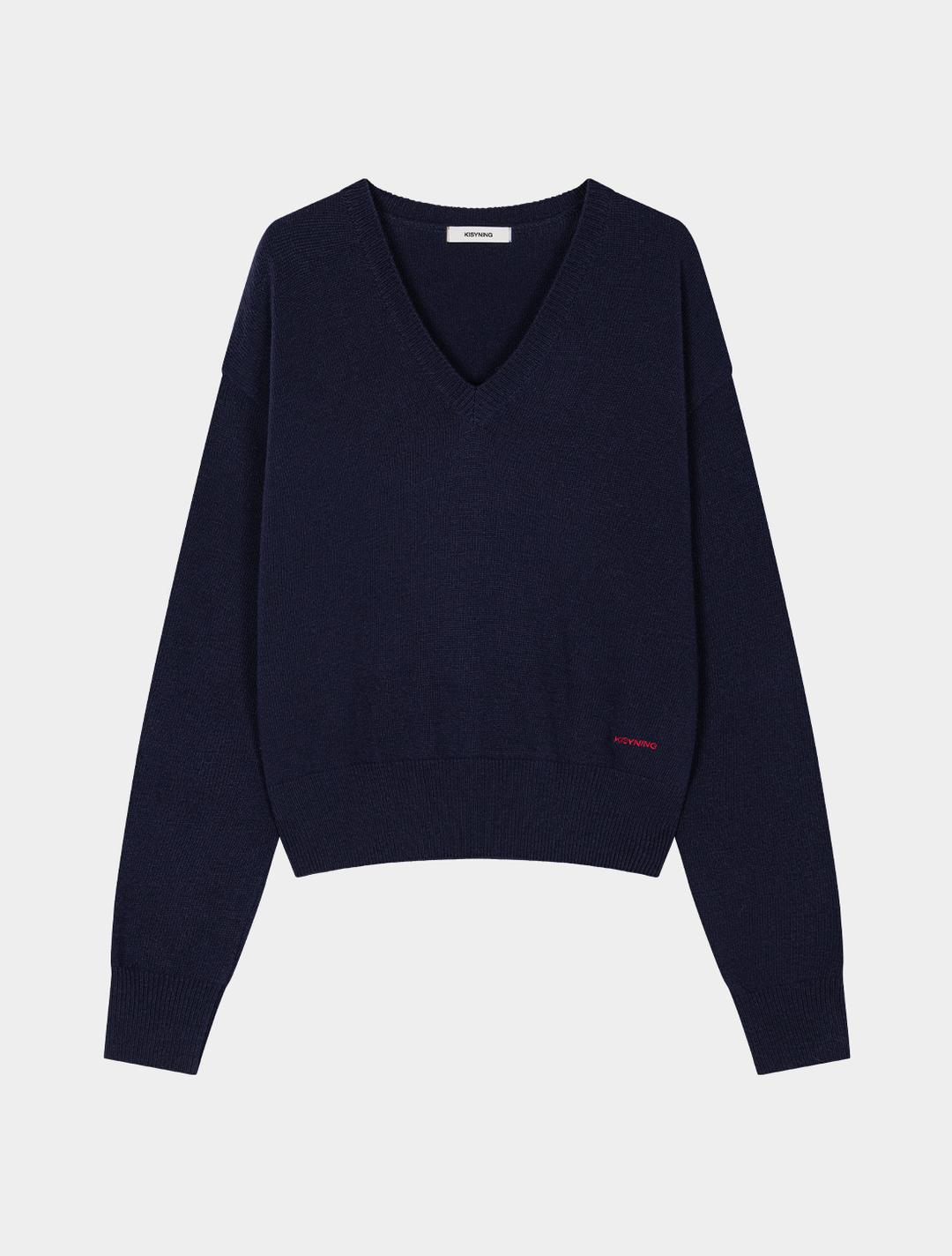 [예약 상품] Komu V Knit (Navy)