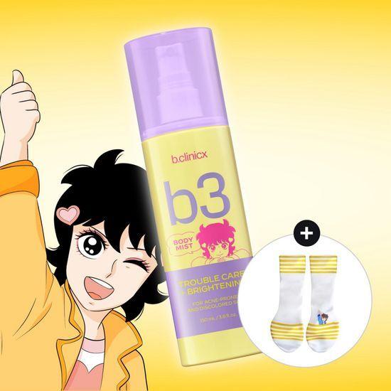 [달려라하니 콜라보] 비클리닉스 등드름 트러블 클리어 톤업 바디미스트 150ml 한정기획 (+양말 굿즈 추가증정)