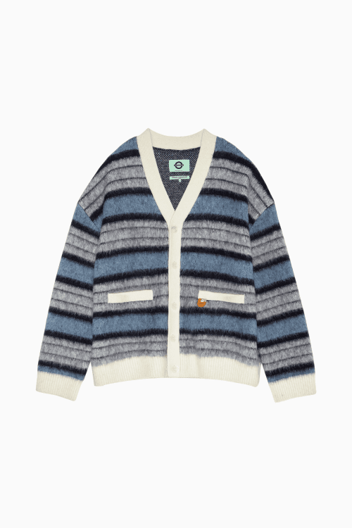 Oversized brushed cardigan_Blue