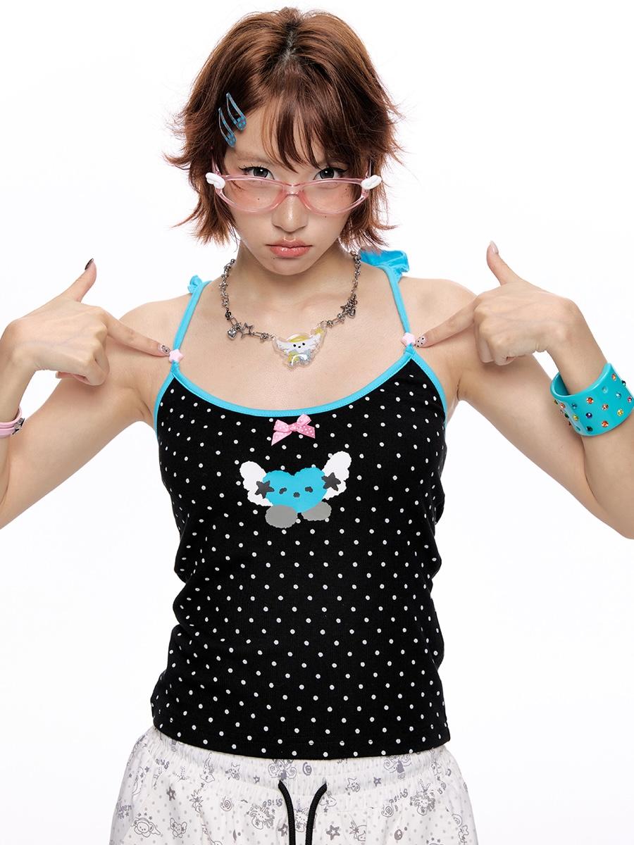 BETWEENAND X SUISO Dot Angel Wing Star Camisole (2color)