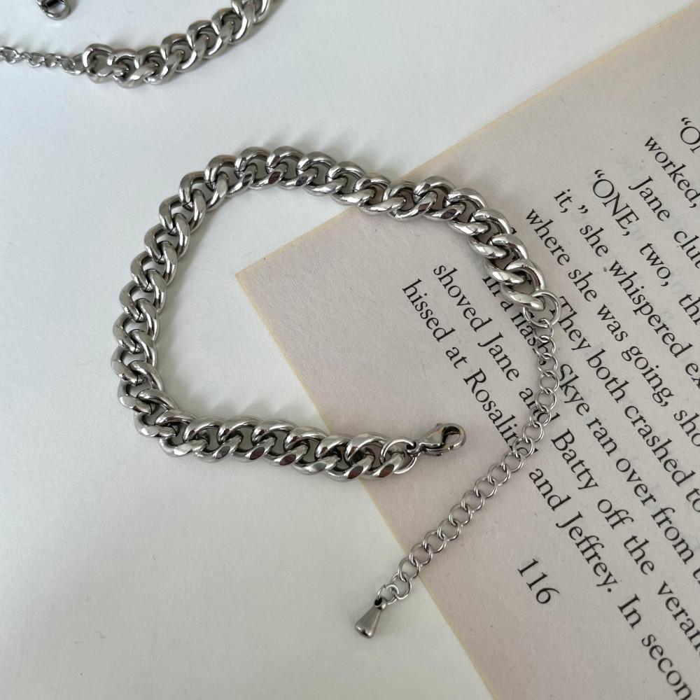 뽀뚜빠뚜 유기견 유기묘 후원 기부 팔찌 남녀공용 써지컬스틸 체인 베이직 팔찌