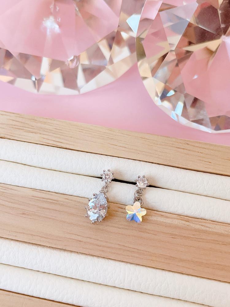 써지컬스틸 물방울 별 딸랑이 드롭 피어싱