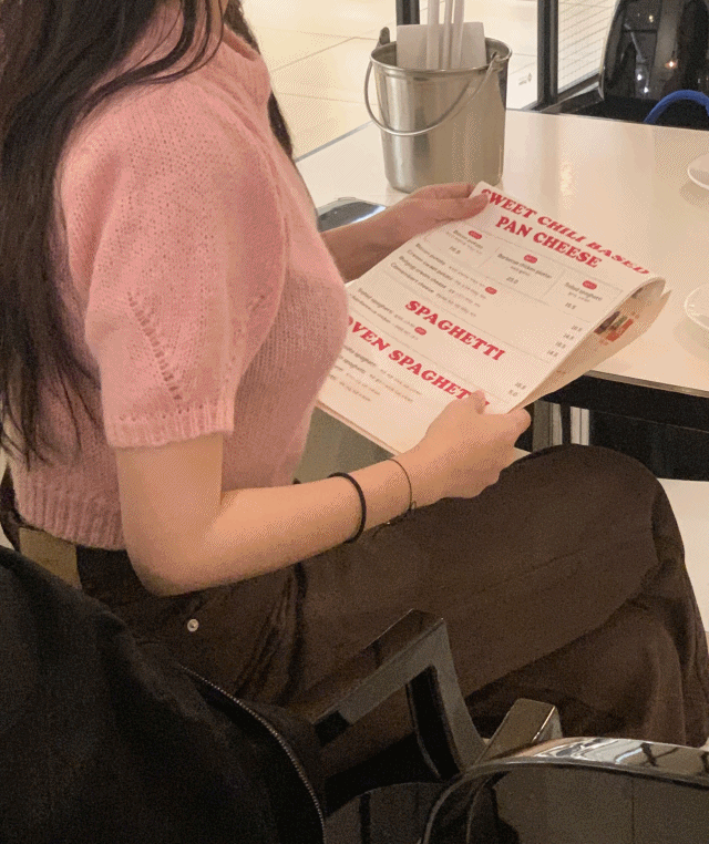 미코 도톰 퍼프  반팔 니트