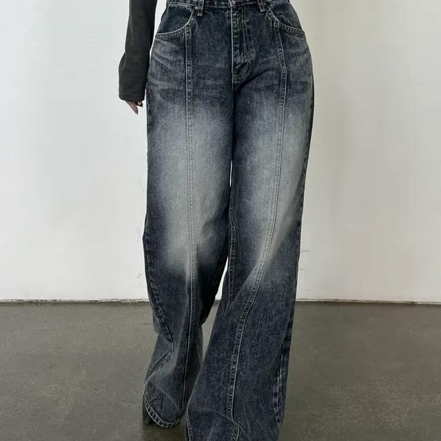 Cutting line Denim Pants