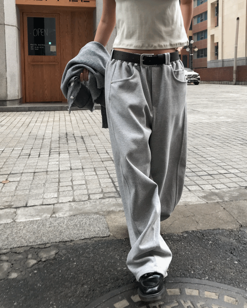 노어슨 BELTED WIDE SWEAT PT (UNISEX)