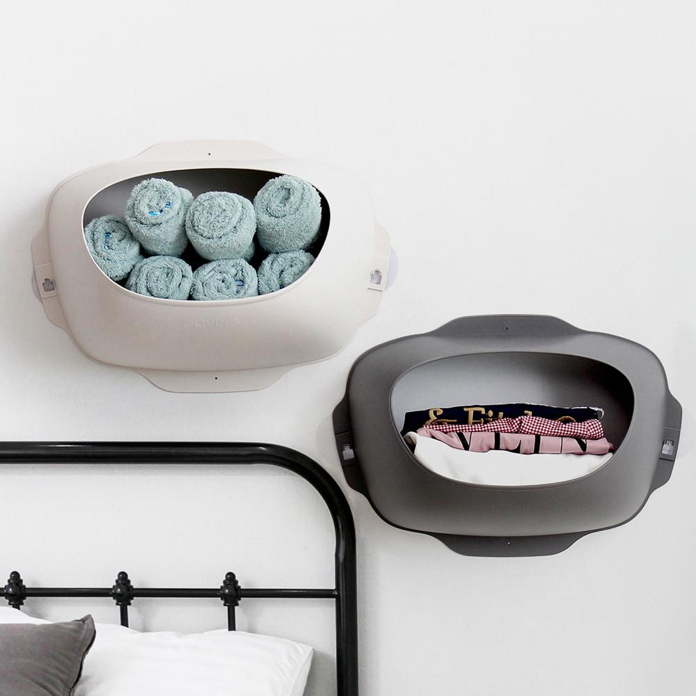 무타공 벽걸이 베란다 세탁실 수납선반 1개+1개