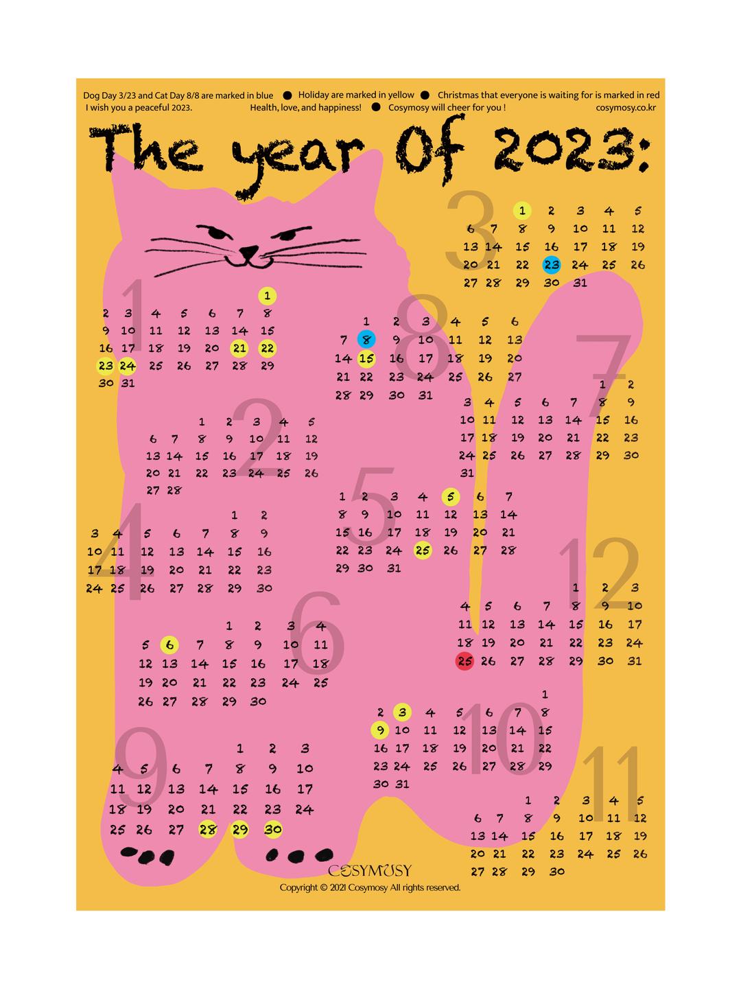 2023 Cosymosy Calender