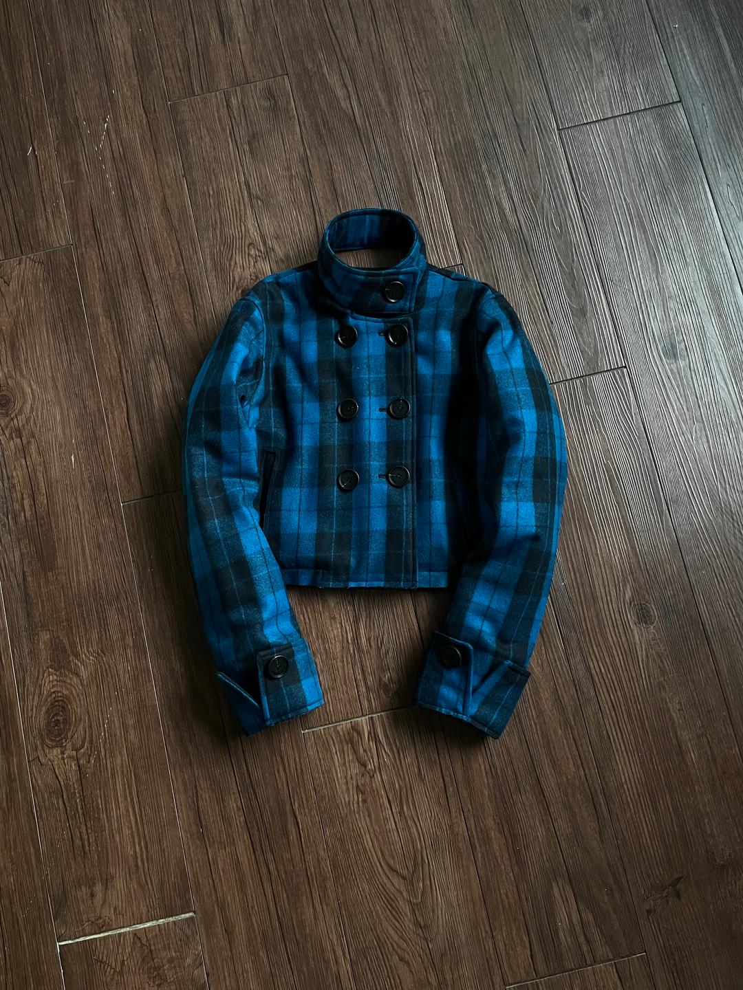 Padded Short Coat, cobalt blue