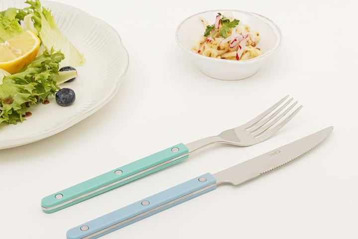 1+1 시에르 파르베 양식세트 (총 2인 4P) 12color (포크+나이프)