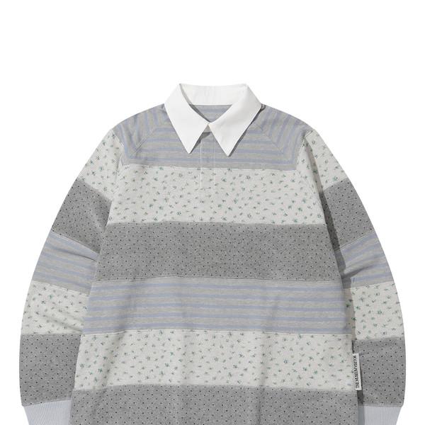 STRIPE PATCHWORK PK LONG SLEEVE (GREY)