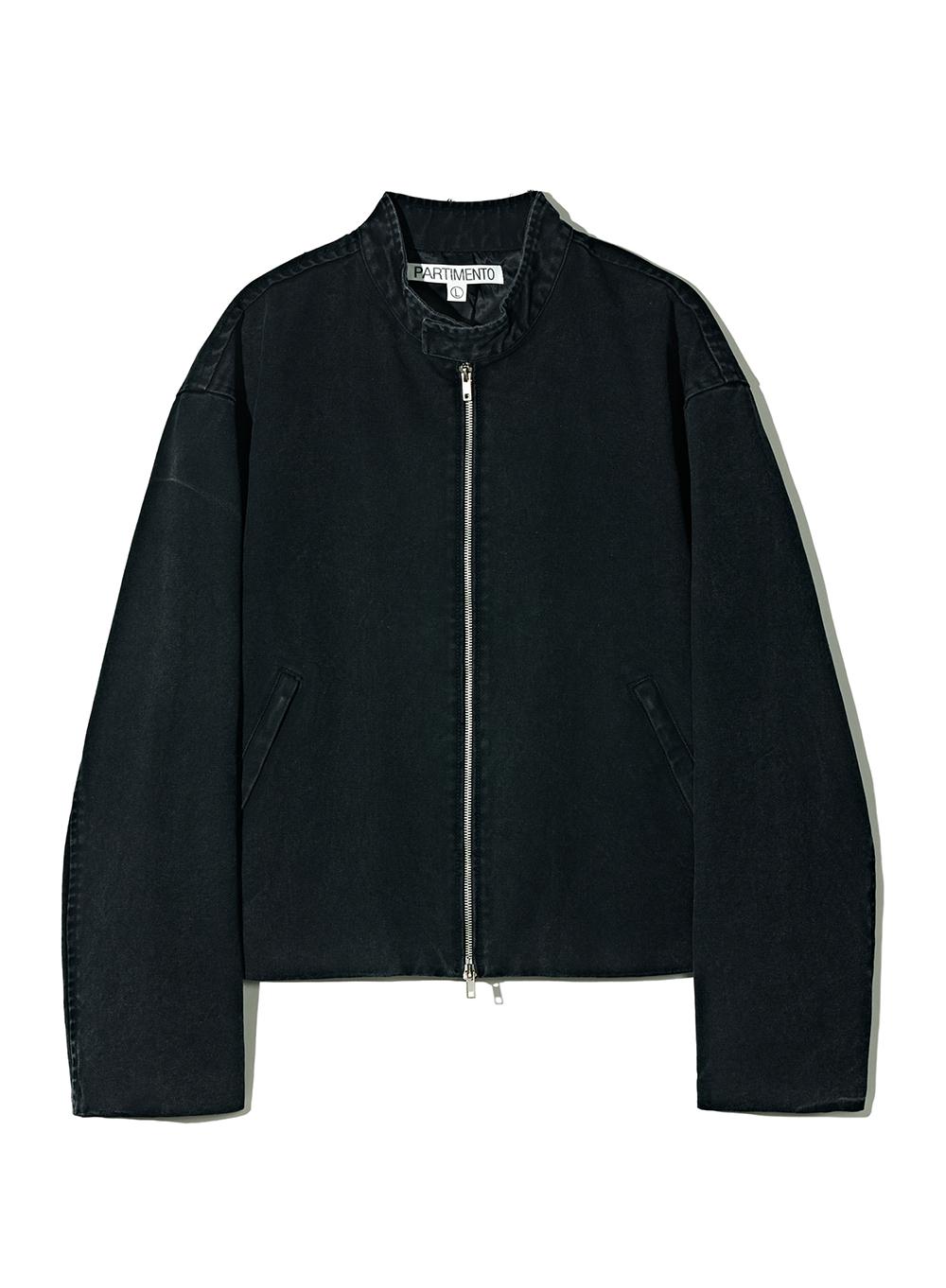 VTG Washed Biker Jacket_Black