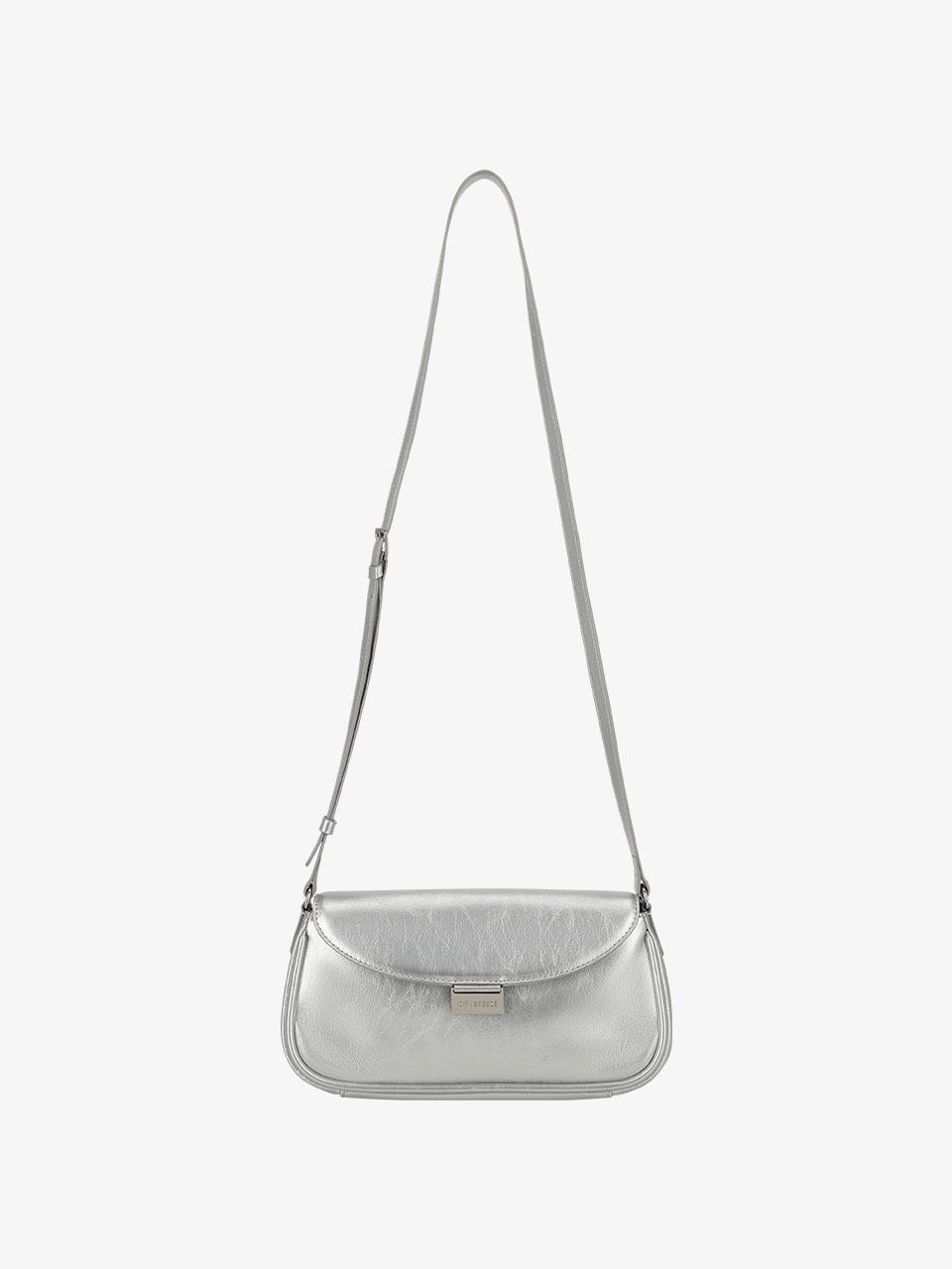 시티 플랩 미니 숄더_SILVER