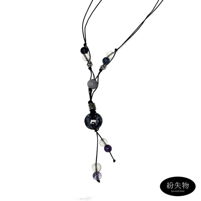 [韓国人気ジュエリー] nff two line gemstone pearl necklace 엔프프 two line gemstone pearl necklace - 위시버킷