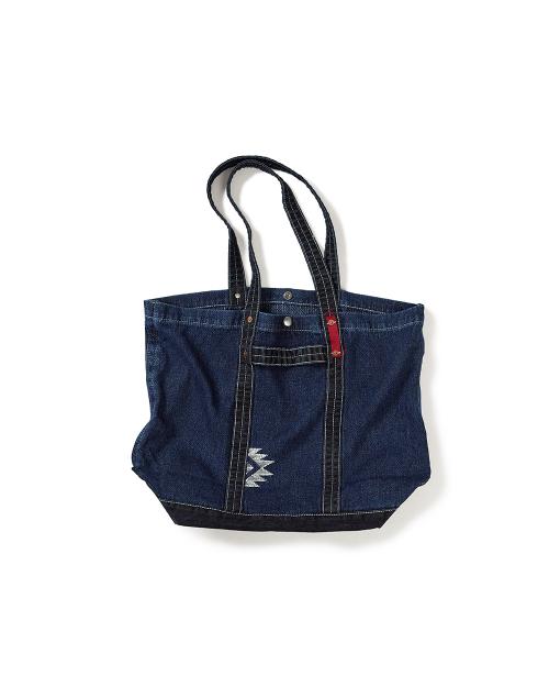 Vintage denim tote bag / Canvas indigo