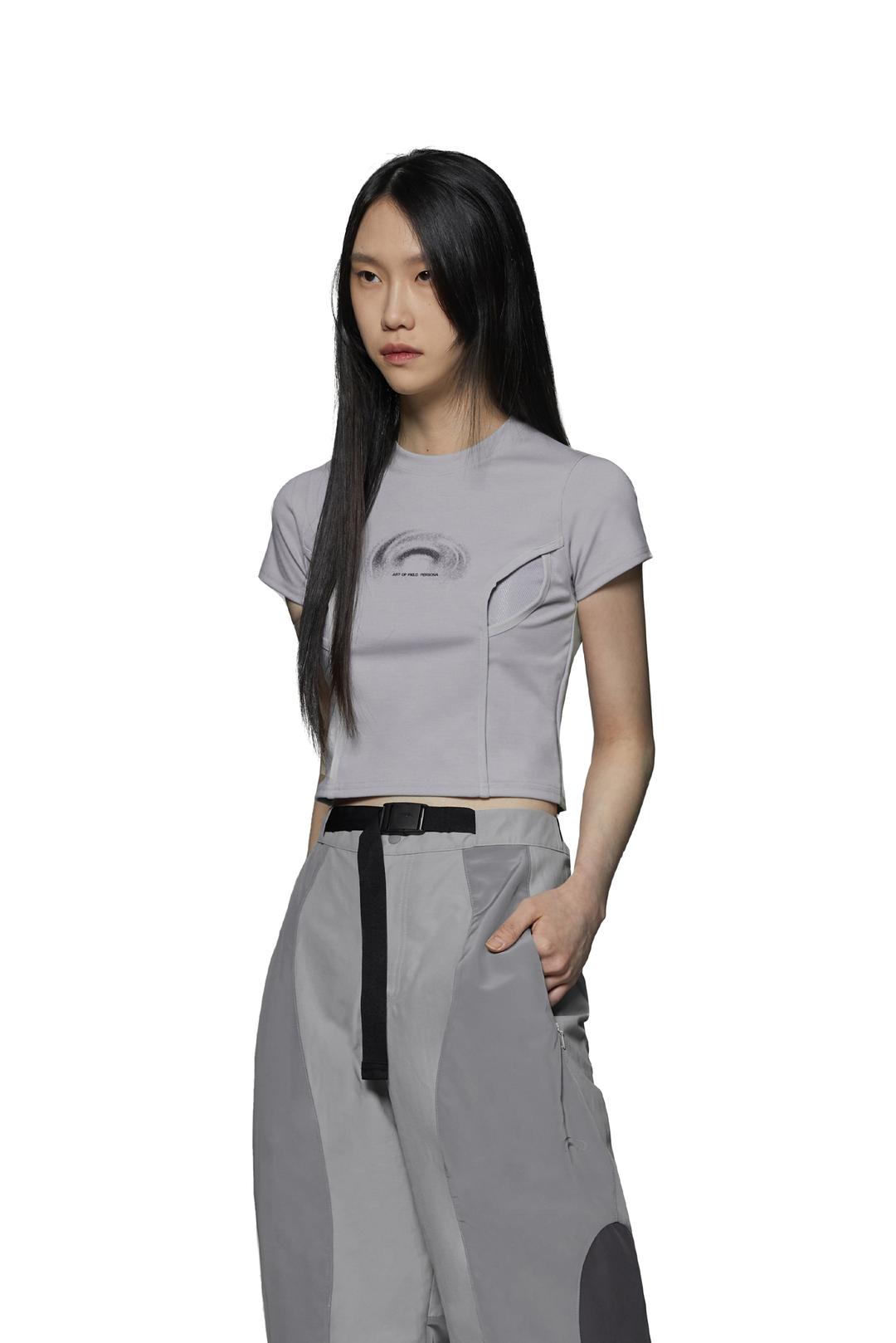 SECTION SHORT-SLEEVED T-SHIRT - LIGHT GRAY