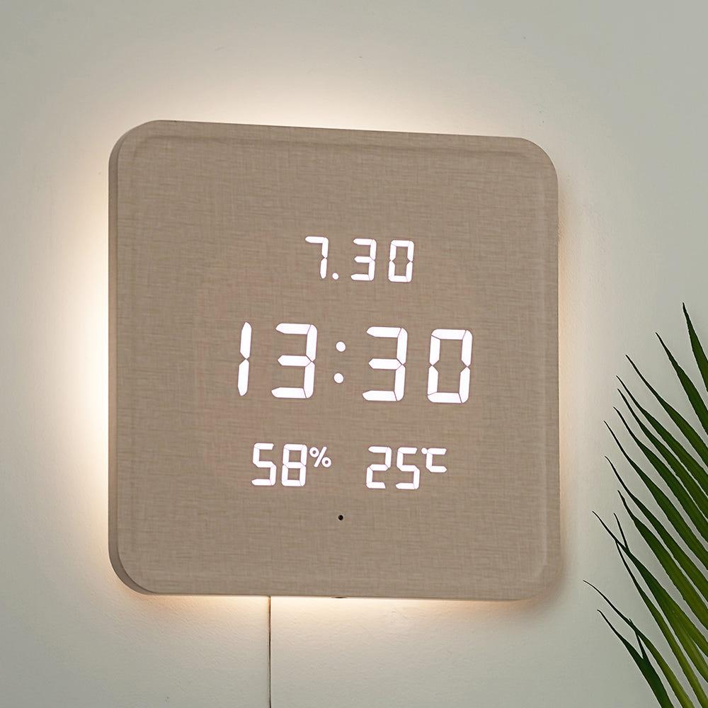 플라이토 와이파이 벽시계 인테리어 전자달력 LED시계 집들이 벽걸이시계 백라이트 스퀘어