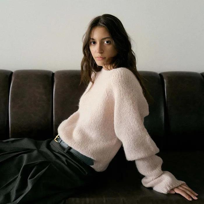 Alpaca pastel knit_Pink