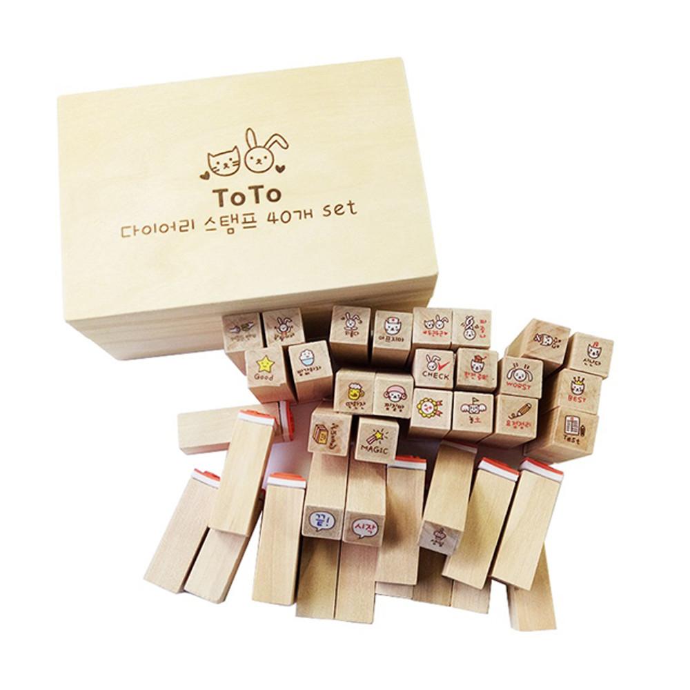 빈티지 알파벳 스탬프 숫자 날짜 도장